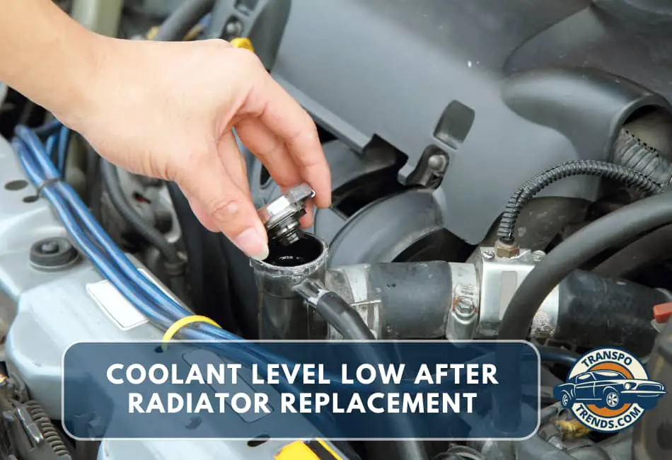 coolant level low after radiator replacement